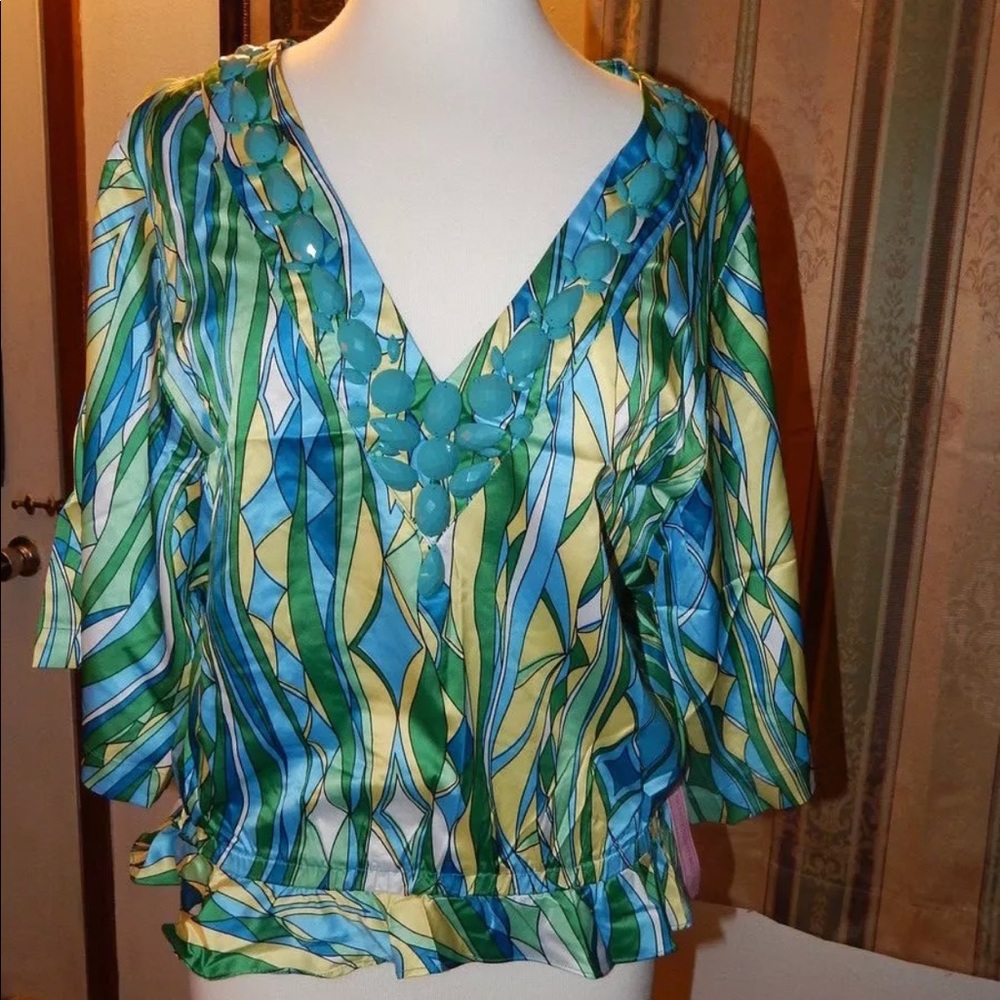 Beautiful beach coverup V neck brand new